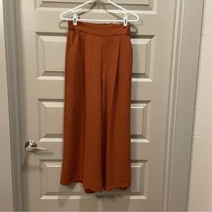 Dark Orange Wide Leg Pants